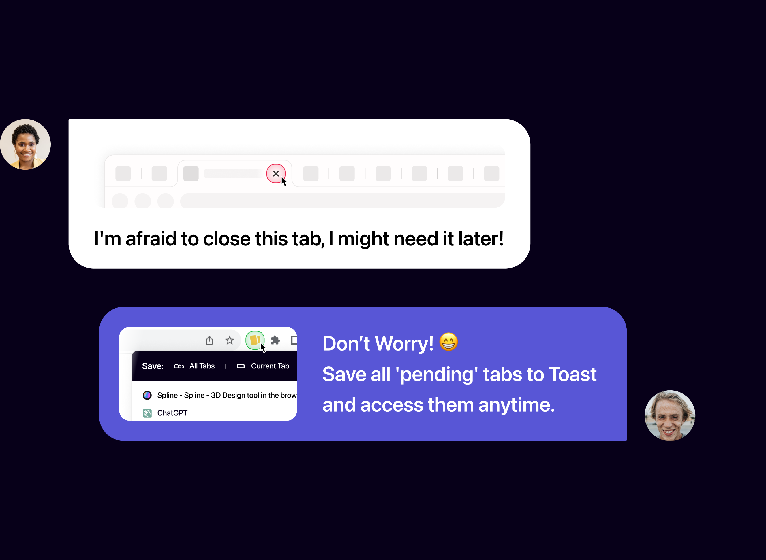 Toast Save Tabs for Later